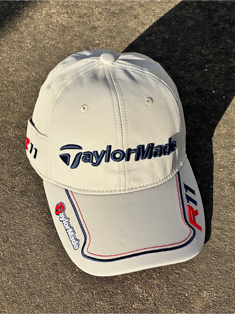 TaylorMade White Golf Cap with Navy Embroidery